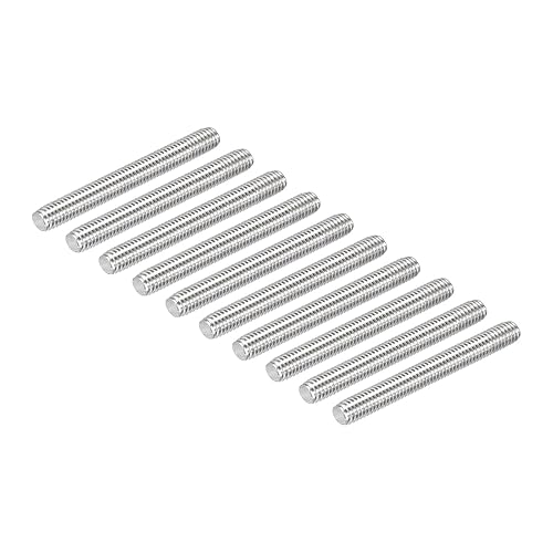 DMiotech 10pz M6 x 55mm Completamente Filettato Asta 304 Inossidabile Acciaio Destra Mano Filettature Asta Barra Perni Morsetti e Bulloni a U - Honorern