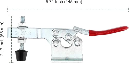 NGOSUET GH-201-B - 6 tenditori per leva del ginocchio, verticali, 100 kg, a sgancio rapido, orizzontale, per funzionamento a macchine, carpenteria, saldatura, colore rosso - Honorern