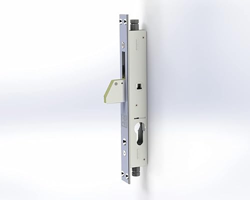 Serratura Entrata 19.7 SIVER 911 in Acciaio Zincato per Persiane, Inferriate da Montante Verticale - Honorern