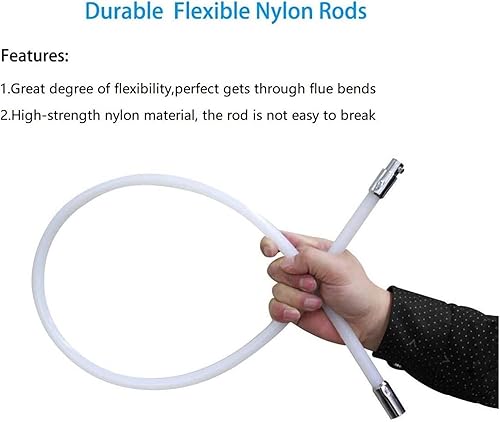 Set Spazzacamino, Spazzacamino Trapano Elettrico Kit Di Attrezzi Per Pulizia Rotante Con Asta 6 M, 8 M, 10 M, 12 M, Set Spazzacamino Spazzola Pulizia Camino Spazzola Pulizia Camino ( Color : Orange , - Honorern