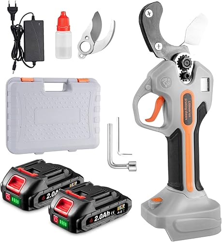 Tagliatubi a batteria, tagliatubi elettrico con 2 batterie da 2000 mAh, display digitale LCD, diametro massimo di taglio 35 mm, tagliatubi per tubi in plastica PVC - Honorern