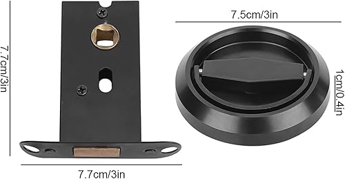 Serratura per Porta da Incasso Rotonda, Serratura per Porta in Acciaio Inossidabile 304 con Maniglia Anello di Trazione Maniglia per Porta Esterna con Serratura per Porta Armadio(Oro) - Honorern