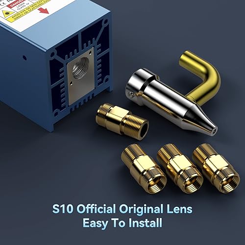 L'obiettivo originale SCULPFUN S10 si abbina perfettamente al modulo laser S10, obiettivi standard ufficiali 3 pezzi e anelli di tenuta 3 pezzi, facile da installare, alta trasparenza - Honorern