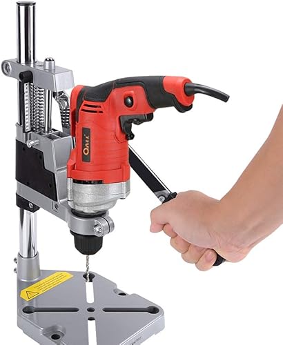 Morsetto universale per trapano banco con anello in gomma antiscivolo regolabile, pilastro in alluminio per trapani elettrici senza fili, diametro mandrino 43 mm - Honorern