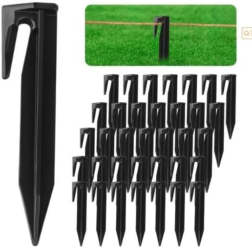 Picchetti Per Robot Tagliaerba, set da 100, Fissaggio Thread Robot Rasaerba, ancoraggi a terra, attacco per ganci per rasaerba robotizzati, per cavo perimetrale, cavo di ricerca, portacavo - Honorern