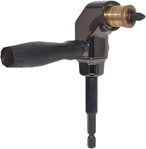 Attacco per trapano ad angolo retto, adattatore per trapano a 90 gradi con manico staccabile, adattatore angolare per punte da trapano durevole e facile da usare - Honorern