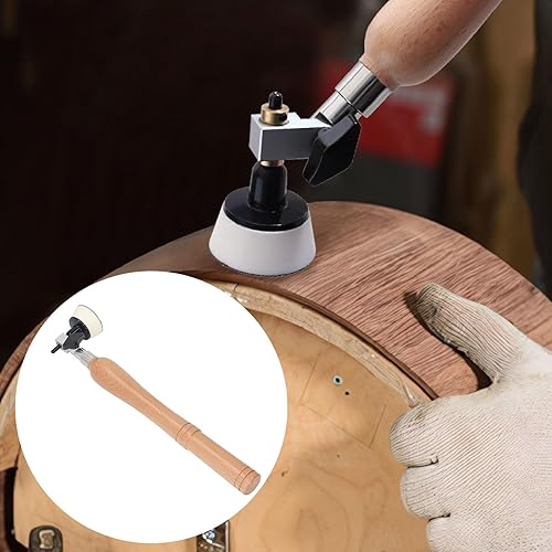 Kit Levigatrice Manuale per Ciotola, Cuscinetti 1 Pollice e 2 Pollici, 50 Dischi Abrasivi, Manico Lungo in Legno, Testa a Doppio Cuscinetto, per Tornio per la Lavorazione del - Honorern