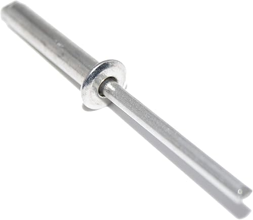 Rivetti ciechi, 6 x 25 mm, 25 pezzi, in acciaio inox A2 (V2A) con testa piatta, forma A, rivetti a pop-up DIN 7337 - ISO 15983 - Honorern
