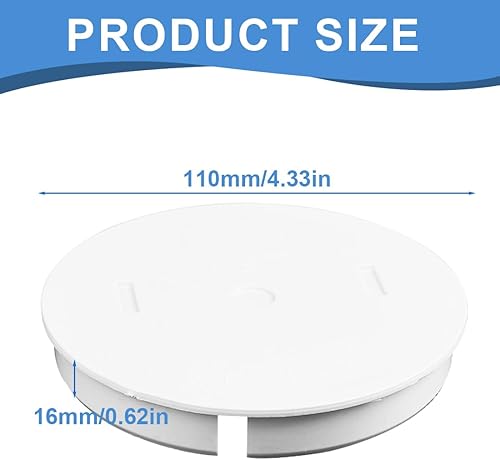 GXGM 1 Pezzi Copertura Per Tubo Di Ventilazione, Tubo Di Ventilazione 100Mm, Tappo Per Manicotto, Tappo Di Copertura In Pvc, Tappo Di Ventilazione, Tappo Terminale - Honorern