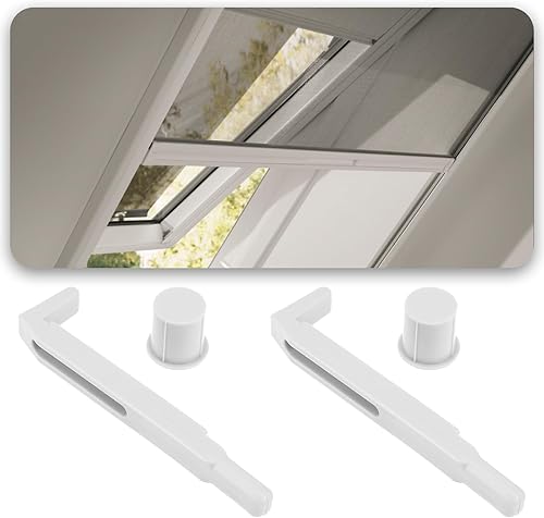 2 chiavistelli di ricambio per finestra da tetto con dado per il fissaggio durante la pulizia delle finestre da tetto compatibili con Velux GGU GPU GHU grigio - Honorern