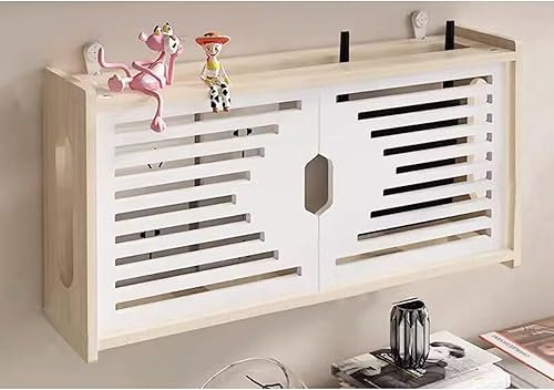 Scatola Nascondi Cavi da Parete, Scatola Router WiFi da Muro, Scaffale Router Wifi da Parete per Nascondere il Router e Mettere in Ordine i Suoi Cavi - Honorern