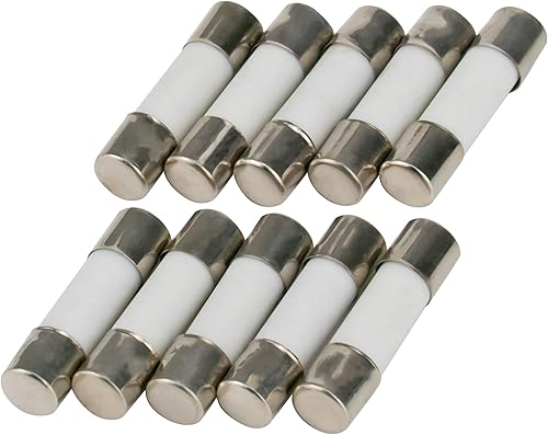 SeKi, confezione da 10 fusibili in ceramica, 12 A, 5 x 20 mm, fusibili in vetro, 250 V - Honorern