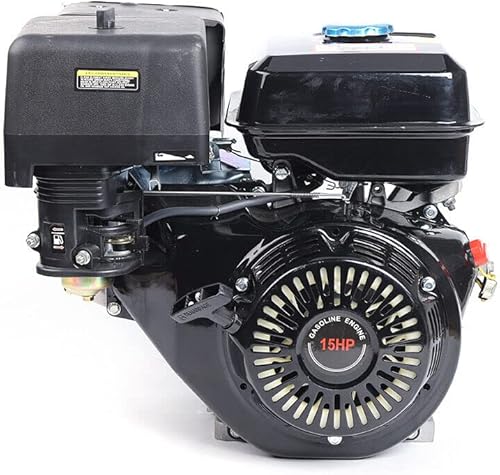 Motore a benzina monocilindrico a 420 cc, 4 tempi, 15 cv raffreddato ad aria, motore industriale, 9000 W, 3600 rpm, con allarme dell'olio - Honorern