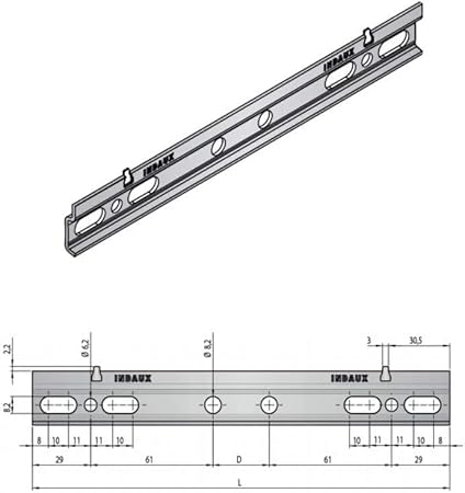 BARRE reggipensili UNIVERSALI Per Mobili Pensili e Cucine - Gamma completa (Per MODULO da : 600 mm mm) - Honorern