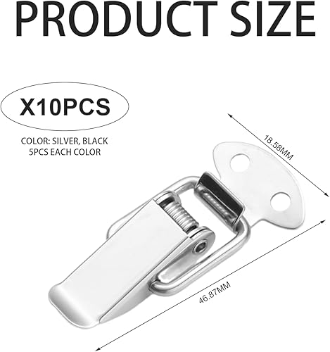 10 pezzi piccola fibbia di serraggio, fibbia di serraggio, connettore da tavolo, fibbia di serraggio in acciaio inox, chiusura a scatto, chiusura a leva - Honorern