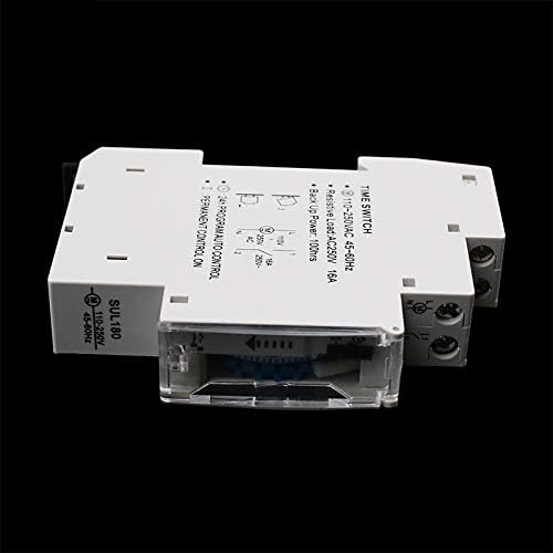 Sul180A Timer Meccanico da 15 Minuti 24 Ore Timer Programmabile su Guida DIN Interruttore A Tempo Relè Strumenti di Analisi di Misura novità - Honorern