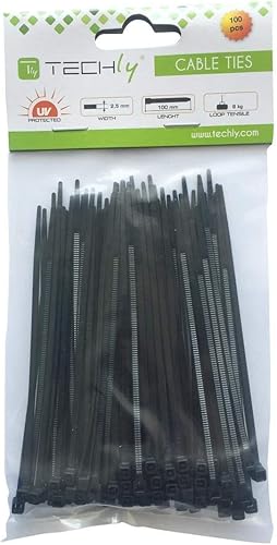 Techly 306585 Fascette Fermacavi 200x4,8mm con Targhetta 13x28mm 100 pz Bianco Bianco - Honorern