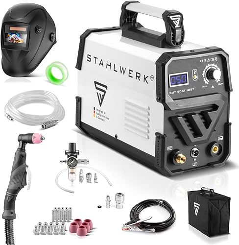 CUT 50 ST Taglierina al plasma a IGBT con 50 Ampere, potenza di taglio fino a 14 mm, adatta per lamiere verniciate e ruggine lampo, 7 anni di garanzia del produttore - Honorern