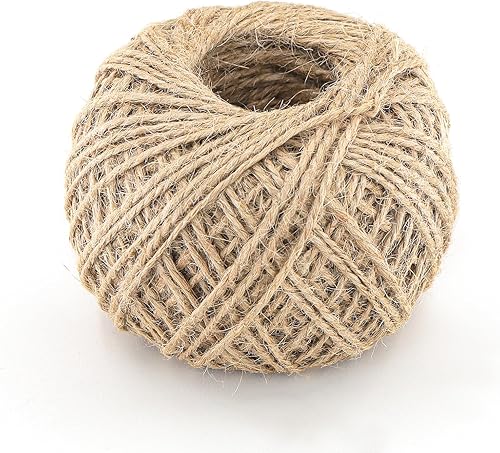 Filo di iuta 1,5 mm x 400 m, resistente agli strappi, corda di iuta, adatto per confezioni regalo, fai da te e giardinaggio, marrone - Honorern