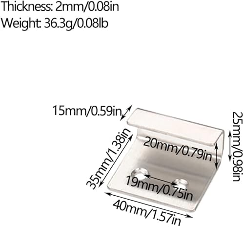 Staffa appendiabiti per piastrelle, 8 pezzi, 25 mm, in acciaio inox, per fissaggio a specchio, staffa resistente per esporre piastrelle in ceramica (nero) - Honorern