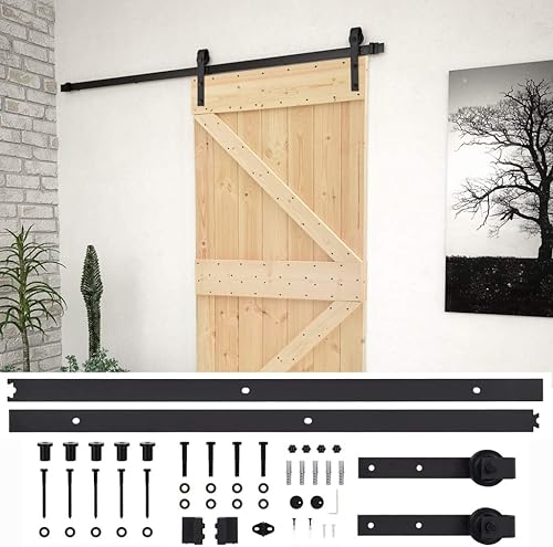 vidaXL Porta Scorrevole con Set Hardware 90x210 cm in Legno di Pino - Honorern