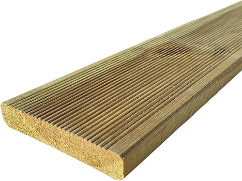 Pavimento Decking da Esterno Legno Pino Impregnato Autoclave mm 28 x 145 x 2000 - Honorern