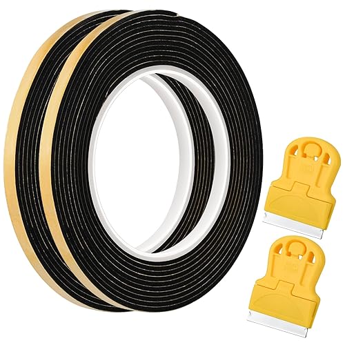 Nastro sigillante per piano cottura con piccolo raschietto, 3,3 m, 2 pezzi 7 mm x 2 mm nastro di montaggio per nastro sigillante Ceranfeld - Honorern