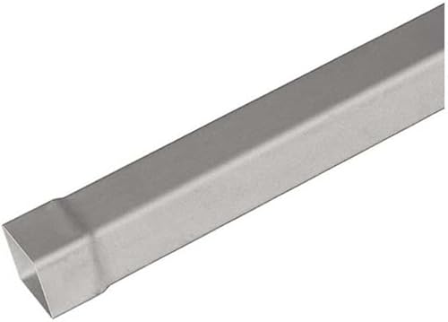 Tubo in pvc quadro - Colore Grigio - Diametro 80x80 Quadro - Metri Lineari 2 metri - Honorern