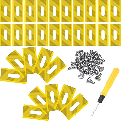 Lame Robot Tagliaerba, 30 Pezzi Lama per Tagliaerba Compatibile Husqvarna, McCulloch, Flymo, Lama Robot da Prato, Lama Tosaerba (D'oro) - Honorern