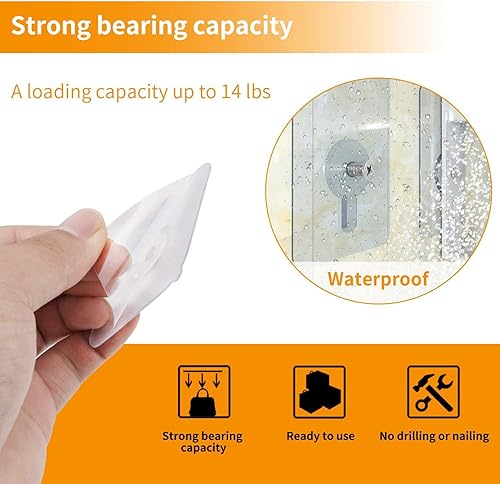 Set di 8 Viti Adesive da Muro senza Tracce e senza Foratura - Honorern