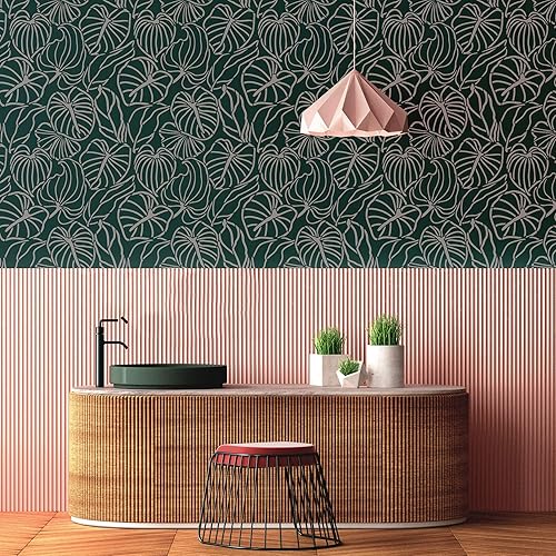 NAKLEO Stencil per Pittura Grandi Dimensioni 59x95cm, Pianta Rampicante Floreale Geometrico Modello per Pareti, Plastica e Riutilizzabile Fai Da Te Carta da Parati Decorazioni Casa, Muro Legno Mobili - Honorern