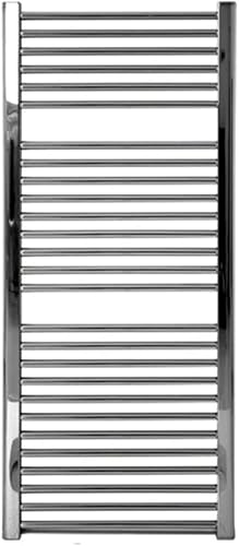 TERMOARREDO SCALDASALVIETTE RADIATORE DESIGN CROMATO PIANO TUBI ACCIAIO ORIZZONTALI ERCOS 'Alessia' (Cm 55 x 80 int. 50 18 tubi 278W) - Honorern