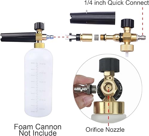 M MINGLE - Ugello per cannone in schiuma, punta per ugelli di ricambio per lancia in schiuma da neve, 1,1 mm, confezione da 2 - Honorern