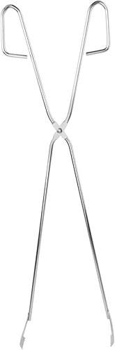 Pinza per spazzatura in acciaio inox Scissor Tongs per raccolta rifiuti e Bbq Pratico strumento di raccolta per attività all'aperto e cura del giardino - Honorern