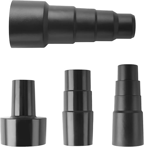 4 Pezzi Adattatore per Aspirapolvere, Aspirapolvere Tubo Adattator Connettore Flessibile Nero, Universale Adattatore per Tubo Connettore Accessori - Honorern