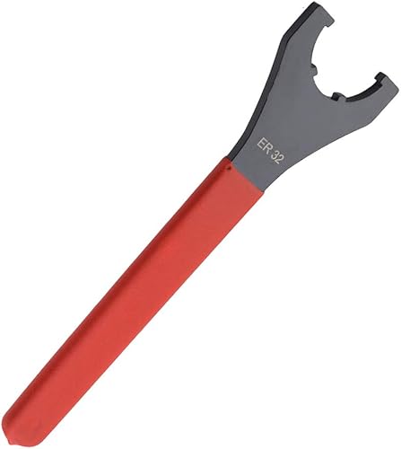 Chiave chiave ER32UM per mandrino a pinza precisione utensili per tornio con impugnatura antiscivolo rossa per fresatura tornio incisione dado di serraggio e vite - Honorern