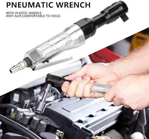Chiave a Cricchetto Pneumatica Attacco 1/2'' 90PSI Chiave a Cricchetto ad Aria Compressa Reversibile Esagonale per la tua Officina, Chiave a Cricchetto per Impieghi Gravosi - Honorern