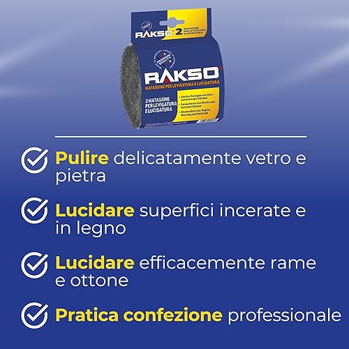 tamponi per levigatura e lucidatura fine - 2 tamponi, pulizia delicata, lucidatura, lucidatura fine di cera, legno, sfregamento brillante di rame, ottone, acciaio inox - Honorern
