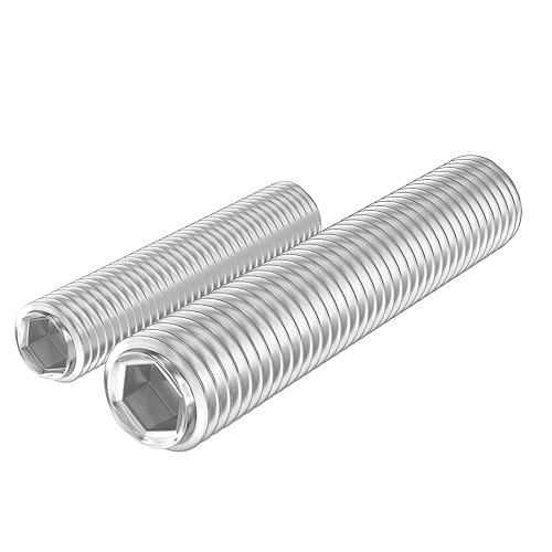 30 Pezzi Viti Senza Testa M6 × 10 mm, 304 in Acciaio Inox A2 V2A DIN 913, Esagonali per Maniglie Porte, Rubinetto - Honorern