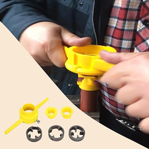 3Pcs NPT Tubo Die Set, Kit di Strumenti per Filettatura in PVC 1/2 Pollice 3/4 Pollice 1 Pollice, Rotondo Die Set Thread Maker Strumento Threader Idraulico Strumento Mano Manuale - Honorern