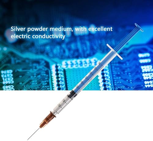 Pasta D'argento Conduttiva, Penna Adesiva per Vernice Argento con Effetto Schermatura Elettromagnetica per la Riparazione della Tastiera PCB del Circuito Elettronico, Buone Prestazioni di(0.3ml) - Honorern