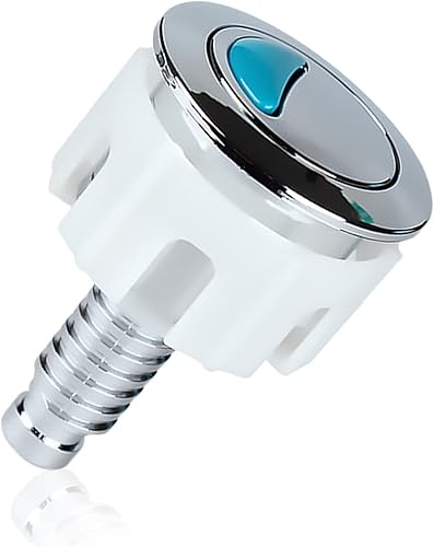 1 Pezzi Wc Pulsante Serbatoio, Pulsante Per Lo Sciacquone Del Wc, Universale Rotondo lo Scarico Del WC, Pulsante per Serbatoio Dell'Acqua, per Toilette Bagno di Casa(Argento) - Honorern