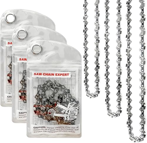 Reevnnmer3 catene di ricambio per motosega da 30,5 cm, passo LP da 3/8', calibro 1,1 mm, 46 maglie, soddisfa gli standard ANSI - Honorern