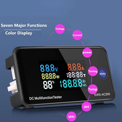Voltmetro digitale DC Voltmetro digitale Amperometro KWS DC200 50A LCD Display Energia di potenza Multimetro senza batteria - Honorern