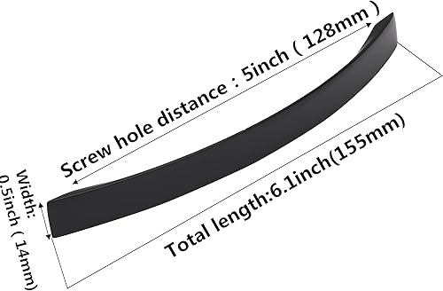 maniglie per mobili da cucina nere 96mm, 6 Pezzi Maniglie per Mobili da Cucina Maniglie nere per armadietti- maniglie per mobili da cucina nere - Honorern