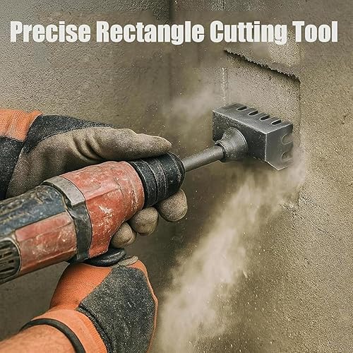 Fresa Creativa per Fori Quadrati, Sega per Ritagli, Fresa per scanalature rettangolari e a Bussola, perforatrice ad Alta Resistenza, Utensili da Elettricista per l'installazione di interruttori - Honorern