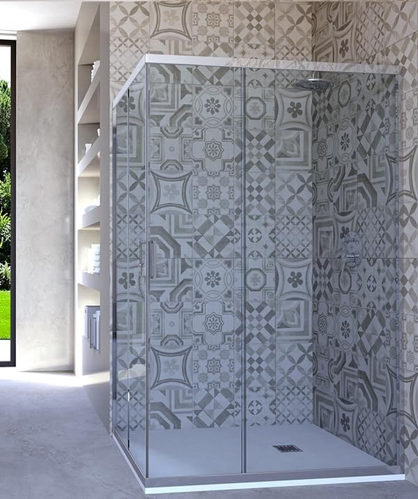 Box Doccia angolare Porta Scorrevole 60x120 cm Trasparente - Honorern