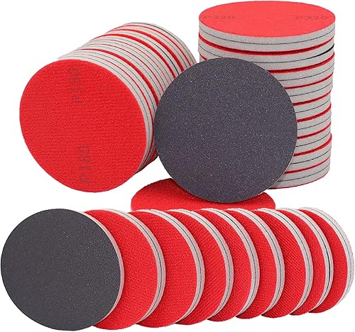 Set di 24 Spugne Abrasive Blocchi Abrasivi 180-3000 Granulometria lavabili e riutilizzabili spugna abrasiva a umido Per Lucidare Legno Plastica Metallo|Rotondo - Honorern