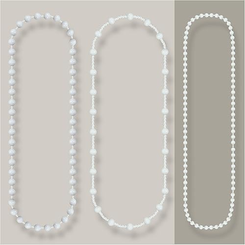 Catena infinita per tenda avvolgibile con paranco a catena, catena di sostituzione, tenda a rullo, lunghezza di funzionamento: 200 cm, colore: bianco, 4,5 x 12 mm, catena per persiane, tende - Honorern