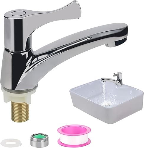 Piccolo rubinetto per gli ospiti, in acciaio inox, per WC, per gli ospiti, rubinetto dell'acqua fredda, rubinetto per acqua fredda, rubinetto monocomando per bagno, piccolo rubinetto per acqua fredda - Honorern